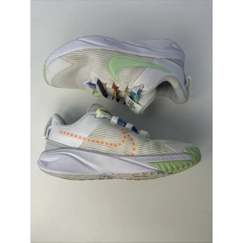 Nike Star Runner 4 Next Nature SE Kids Size 12C White Rainbow‎ Laces FN4980-100